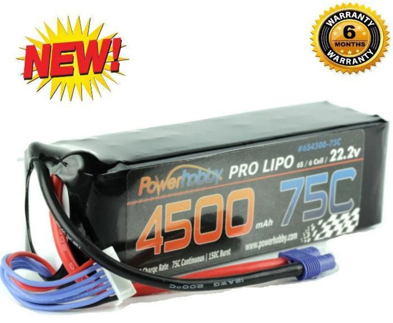 Goblin T-Rex 600 700 4500mAh 6S 22.2V 75C LiPo EC3 Plug Powerhobby Battery
