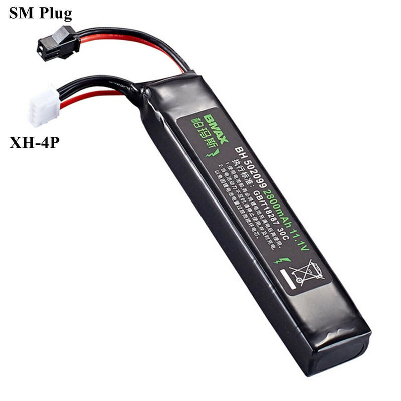 1Pcs 11.1V 2800mAh 30C Lipo Battery with SM Plug for RC Electric Water Gun Toys