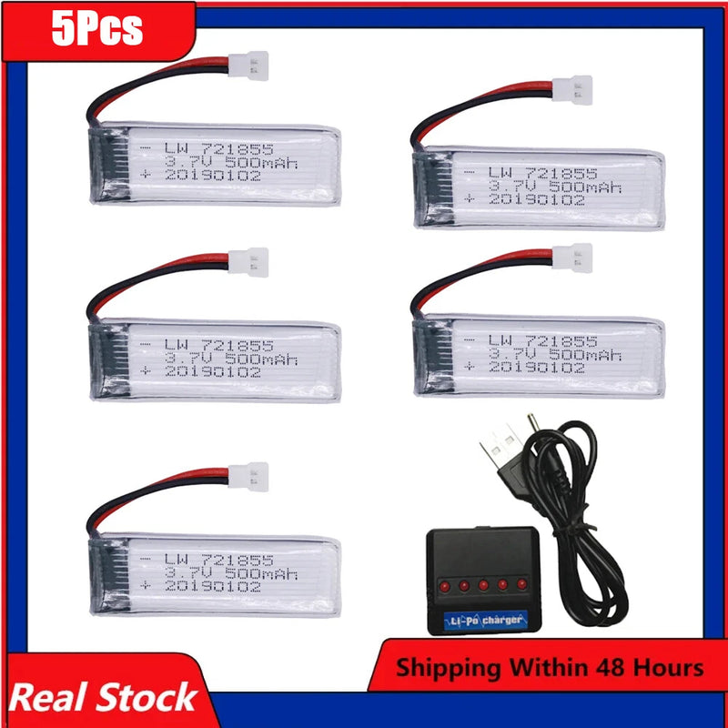 3.7V 500mAh Lipo Battery for Wltoys V930 V977 V988 E50S E50 JJRC H37 XK K110 RC