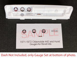 1971 - 1972 OLDSMOBILE 442 GAUGE FACES for 1/25 scale REVELL kits¡ªPLEASE READ