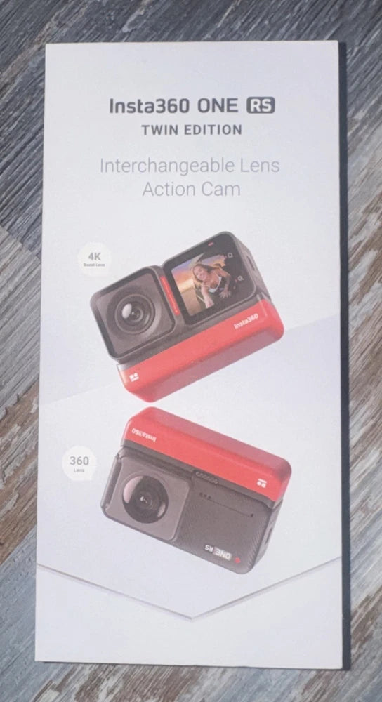 Insta360 One RS Twin Edition Interchangeable Lens Action Camera Box Only