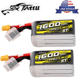 2X Tattu R-Line Version 6.0 1600mAh 160C 6S 22.2V ST Lipo Battery With XT60 Plug Battery