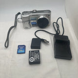 Panasonic Silver LUMIX DMC-TZ1 Digital Camera W 2- Batteries Charger MC