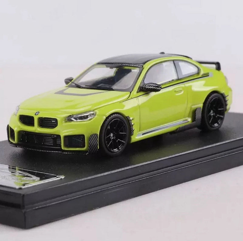 FX 1/64 Scale BMW M2 G87 Yellow Diecast Model Car Toy Gift Collection