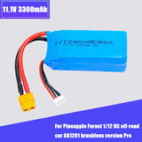11.1V RC LiPo battery pack, blue case with red/black wires and yellow connector
