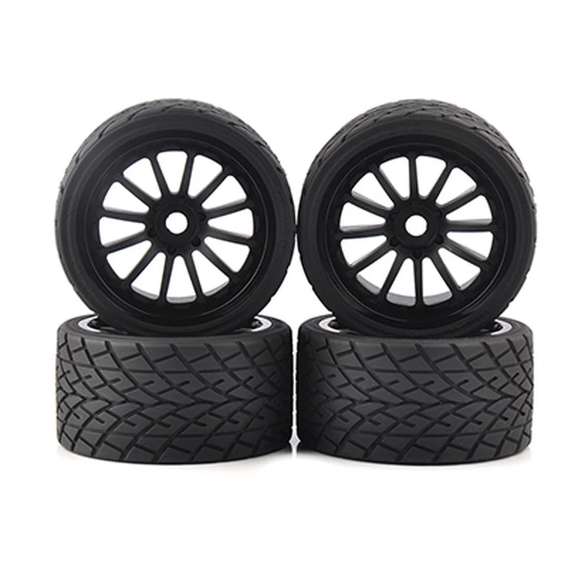 4pcs 1/8 On-Road Wheels Tires Rims 17mm Hex for 1:8 RC Model On-Road Car