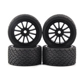 4pcs 1/8 On-Road Wheels Tires Rims 17mm Hex for 1:8 RC Model On-Road Car