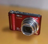 Lumix DMC-TZ7 Compact Digital Camera Red 12x Zoom Leica Lens From Japan