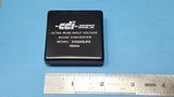 Black DC-DC converter module with printed specs label, square housing, model 512S48UFR.
