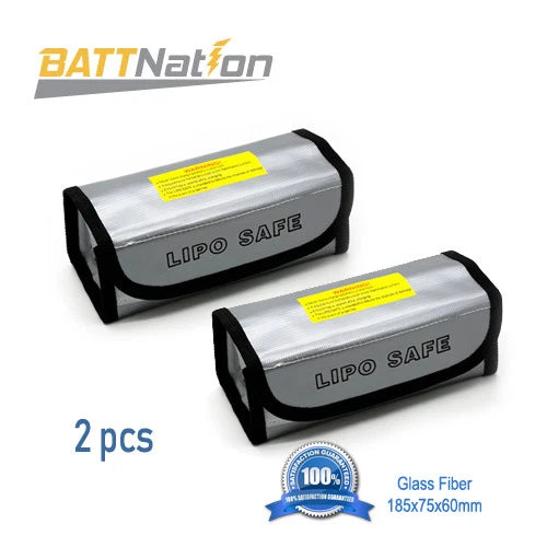 2X Lipo Battery Safe Bag Guard Fireproof Explosionproof Sack For Charge &Storage