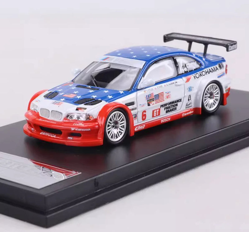 DCM 1:64 White Flag M3  E46 #6 Racing Sports Model Diecast Display Car