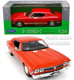 1968 Chevrolet Chevelle SS-396 1/24 Scale Diecast Model by Welly - RED w/ BOX