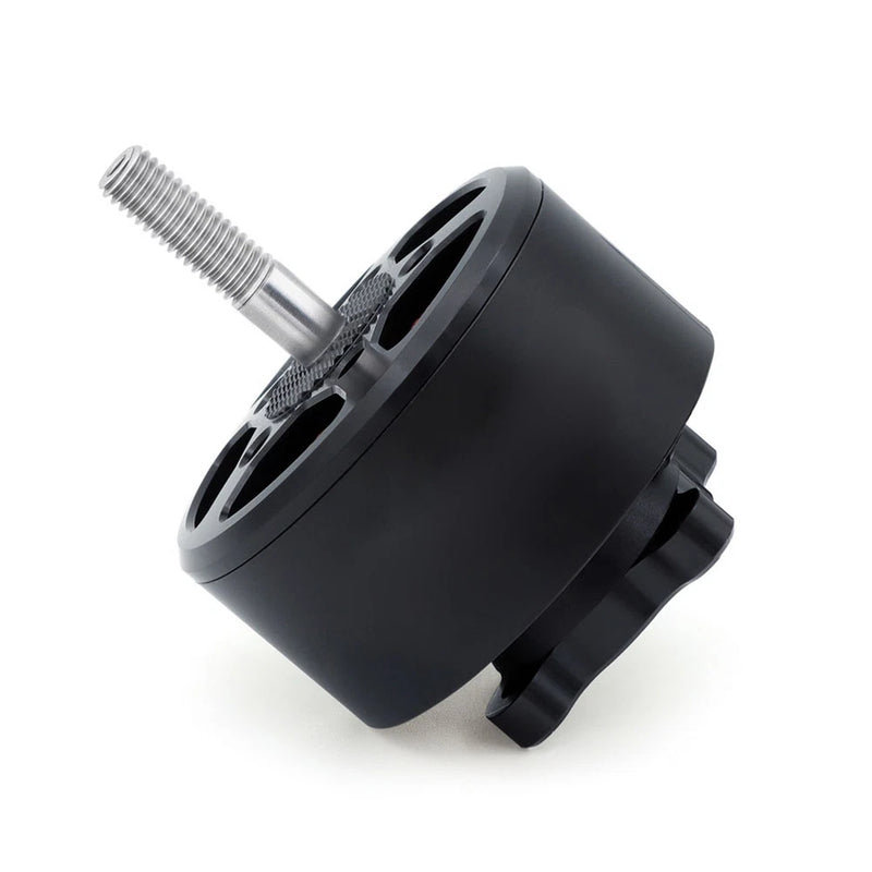 RC brushless outrunner motor with 14-pole design, black casing and silver mounting shaft