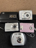 Digital Camera/ Vintage Camera Bundle of 5 UNTESTED Spares/repairs