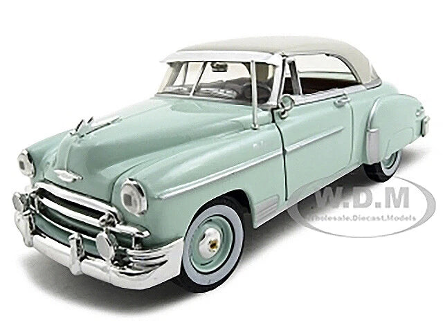1950 CHEVROLET BEL AIR GREEN W/ CREAM TOP 1/24 DIECAST MODEL CAR MOTORMAX 73268