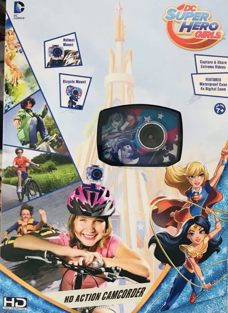Super Hero Girls HD Action Camcorder Adventure Camera Video Outdoor ~Mountable