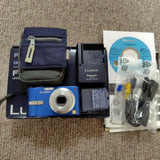 Panasonic DMC FS1 A Blue Leica Lens Compact Digital Camera MEGA OIS Pro