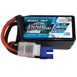 NHX Muscle Pack 4S 14.8V 1550mAh 100C Lipo Battery w/ EC3 Connector FPV Drone