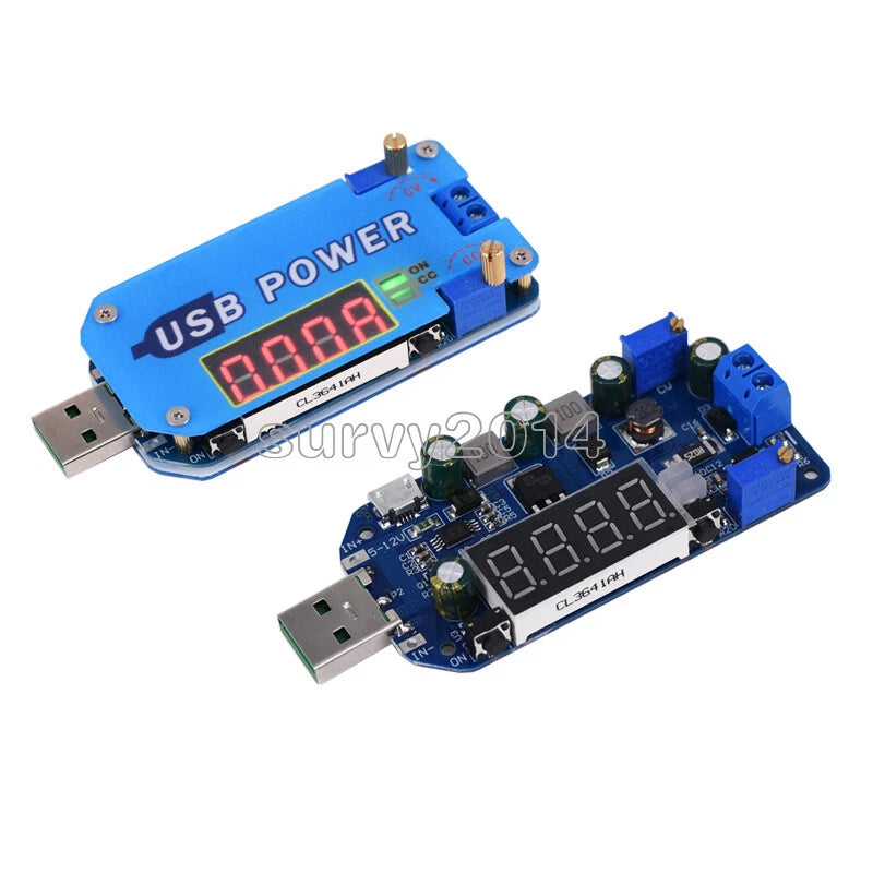 USB Adjustable 15W Step Up/Down Power Supply 5V to 0.5-30V Buck Boost Converter