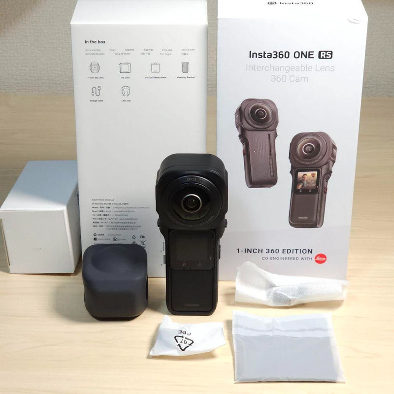 Insta360 ONE RS 1-Inch 360 Edition Action Camera Black Working Used