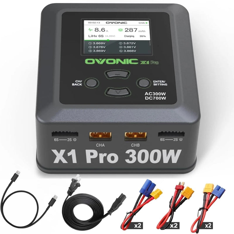 OVONIC X1 Pro Dual RC LiPo Balance Charger Battery