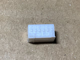 Mini model car battery pack, light blue translucent top and gray base