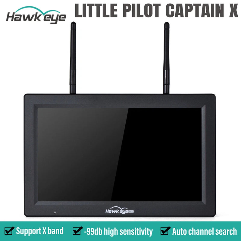 Hawkeye Little Pilot Captain X DVR 5.8G 96CH 10.2 inch FPV Monitor for RC Drone