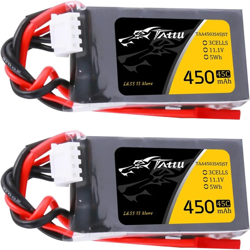 11.1V 450mAh 3S LiPo Battery Pack 45C with JST Plug 2 Battery