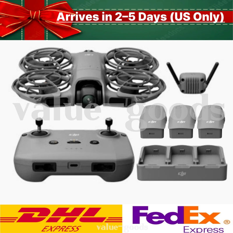Drone controller with antennas, three batteries and charging dock in grey.