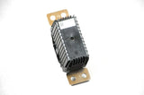 High-voltage battery pyro fuse module with metal mounting brackets and connector pins