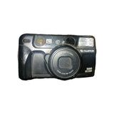 Fujifilm compact camera with front lens and Fujifilm logo on body