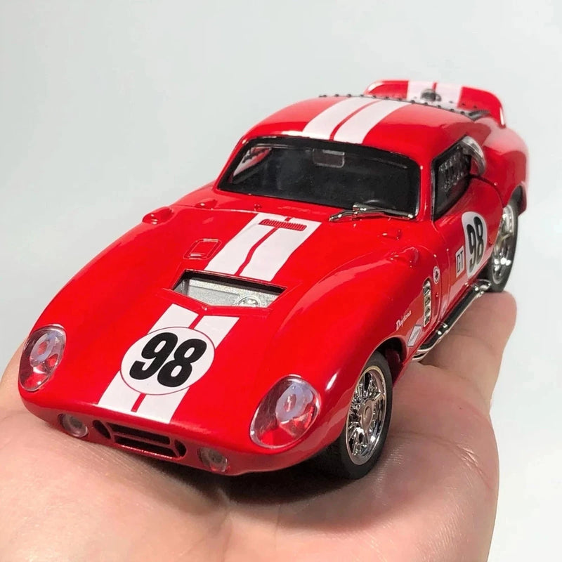 1:32 1965 Ford Shelby Cobra Daytona Coupe Diecast Model Car w/ Sound Light Toy