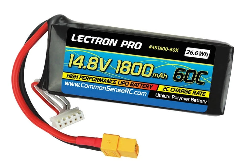 Common Sense RC 14.8V 1800mAh 60C Lipo Battery Battery