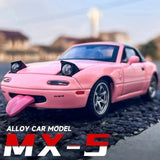 1:32 Mazda MX-5 Diecast Model Sports Car - Alloy Collector Display Opening Doors