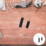 Pair of black DC high-voltage boost converter modules with wire leads