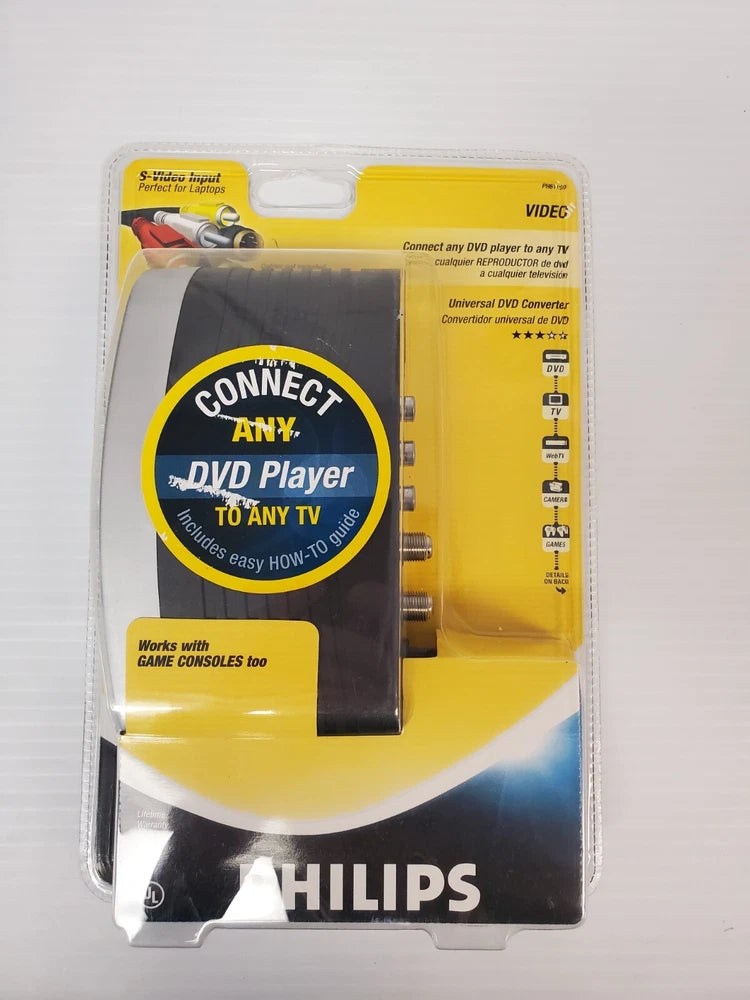 Philips RF Modulator Video Converter with S Video Input - PH61159-New/Sealed