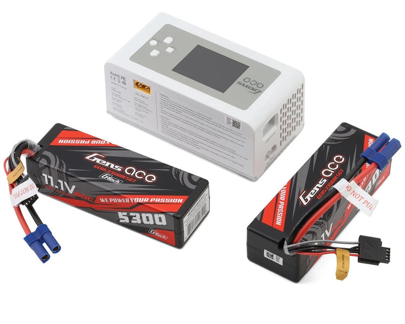 Gens Ace G-Tech Smart 3S Bundle w/Two 3S 60C EC5 LiPo Batteries Battery