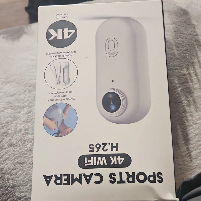 4K WiFi Waterproof Helmet Action Camera H.265 360?? Capturing Magnetic Clip