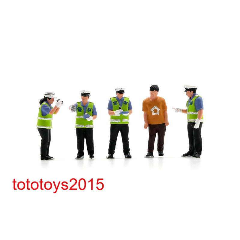 1/87 Traffic police officers Men Scene Prop Miniature HO scale Figure Doll Model