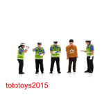 1/87 Traffic police officers Men Scene Prop Miniature HO scale Figure Doll Model