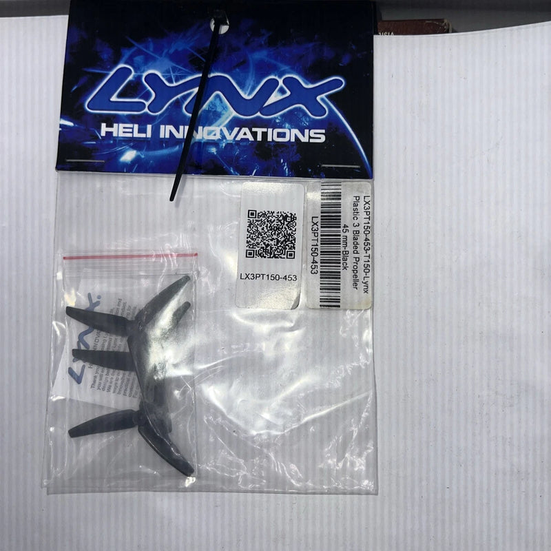 Lynx Heli Plastic 3 Bladed Propeller 45mm Replacement Helicopter Parts