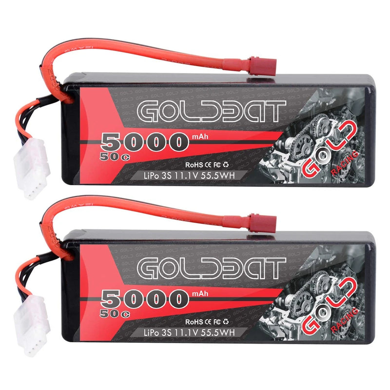 11.1V 5000mAh 3S 50C Lipo RC Battery Pack Hard Case with T Connector Battery