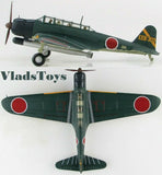 1:72 scale dark green WWII biplane model with red roundels and propeller