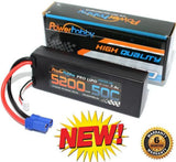 Proboat 5200mAh 2S 7.4V 50C Hard Case LiPo EC5 Plug Powerhobby Battery