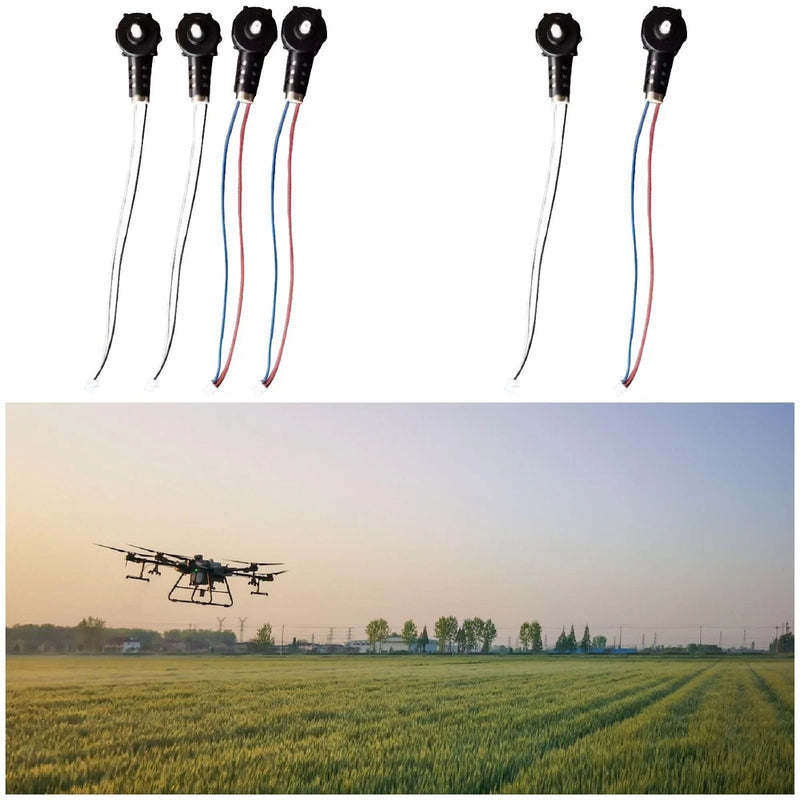 RC drone motor DIY metal connectors with red/blue and white wires