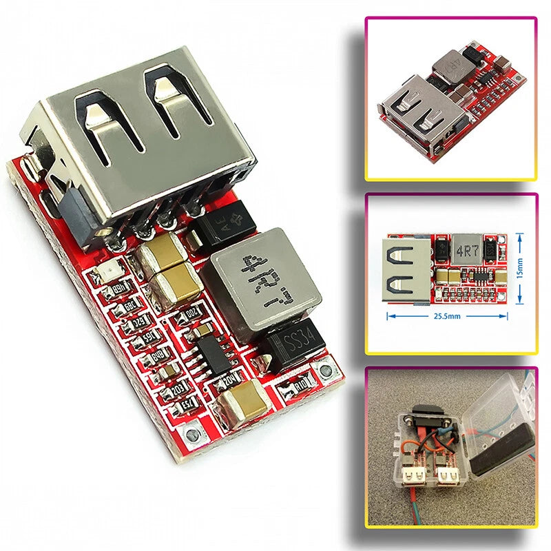 6-24V 12V Input to 5V 3A USB Car Charger Module DC-DC Buck Step-Down Converter