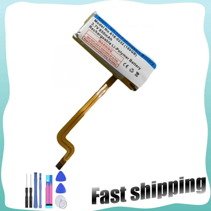 Replacement iPod classic 6th gen battery with attached ribbon cable and connector