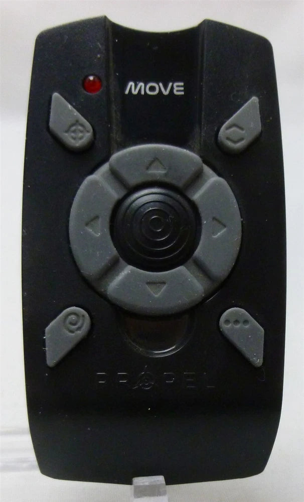 MOVE hand motion controlled drone remote, black controller with directional buttons and center dial