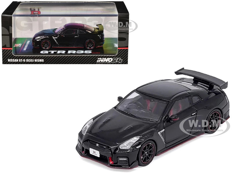 NISSAN GT-R (R35) NISMO RHD BLACK 1/64 DIECAST BY INNO MODELS IN64-R35N-BLA