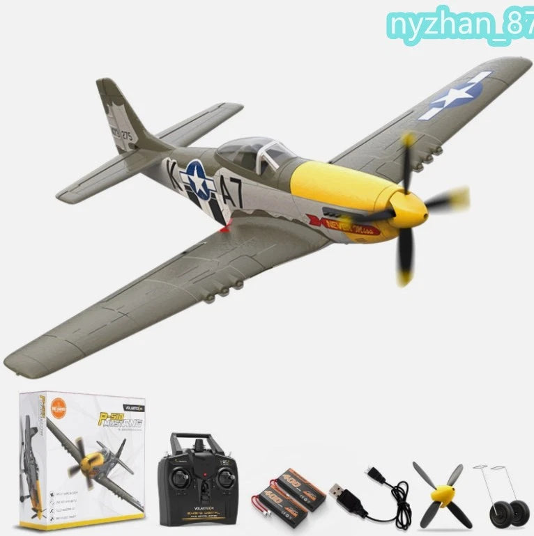 VOLANTEX P51D 2.4G 4CH Mustang RC Airplane Stunt Brushless Motor 500mm RTF Toy